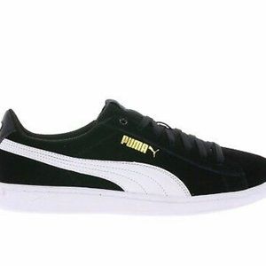 black & white Puma suede shoes